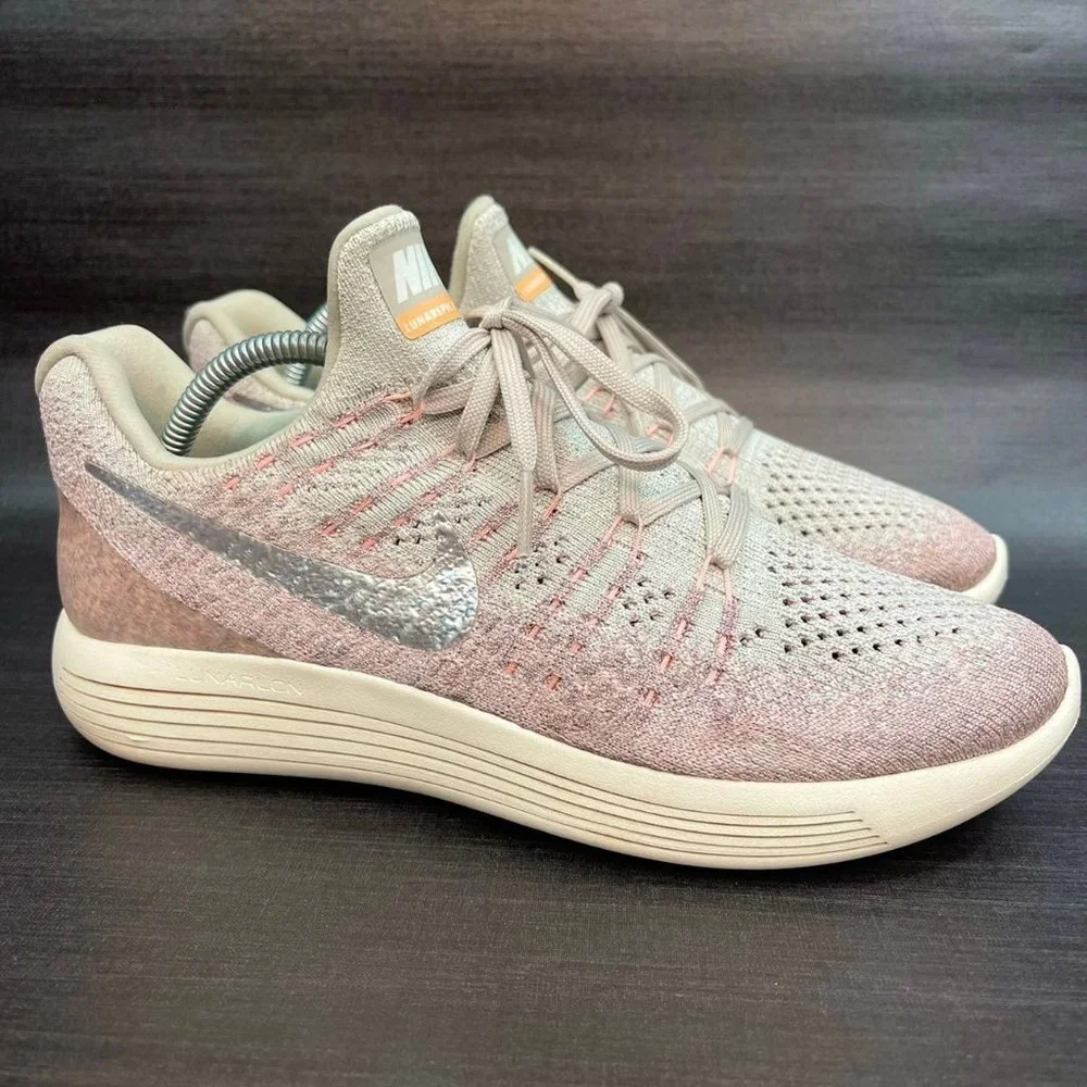 Nike Lunarepic Flyknit Womens size 9 running walking pink rose shoes 863780-005